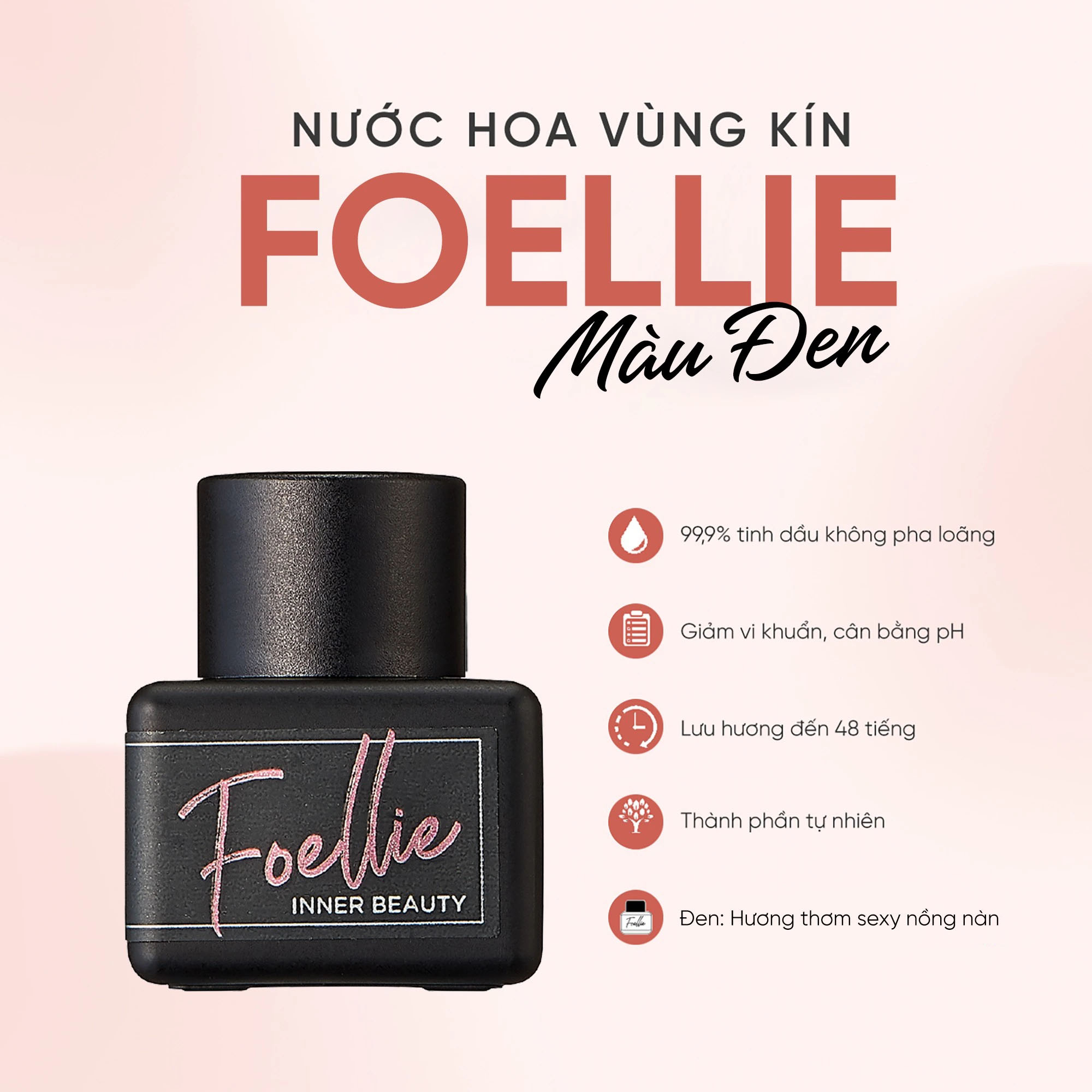 Nước hoa vùng kín Foellie Inner Perfume - Bản màu đen huyền thoại (Tem chính hãng) | Eustore.com.vn
