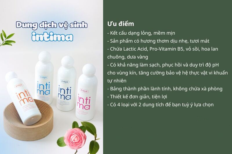 Ưu điểm của dung dịch vệ sinh Intima Ziaja
