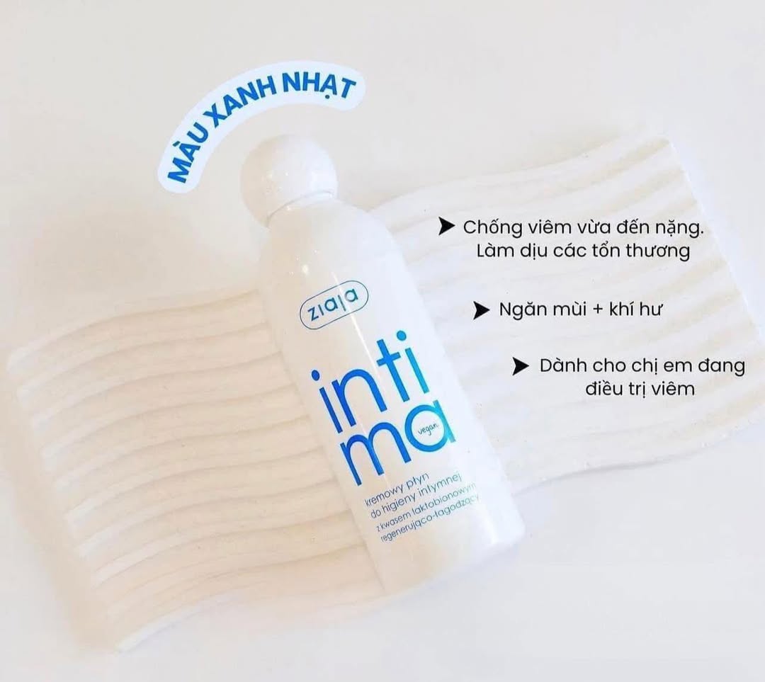 Dung dịch vệ sinh Intima Ziaja màu xanh nhạt: Tái tạo & Làm dịu vùng kín bị tổn thương | eustore.com.vn