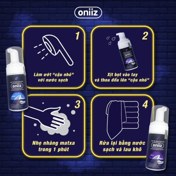 Bọt vệ sinh nam giới Oniiz Classic - Dung dịch vệ sinh nam tạo bọt 100ml | eustore.com.vn