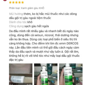 Dầu gội trị gàu Vichy Dercos Anti Dandruff xanh có tốt không? | eustore.com.vn