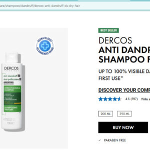 Dầu gội trị gàu Vichy Dercos Anti Dandruff xanh có tốt không? | eustore.com.vn