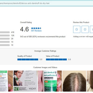 Dầu gội trị gàu Vichy Dercos Anti Dandruff xanh có tốt không? | eustore.com.vn
