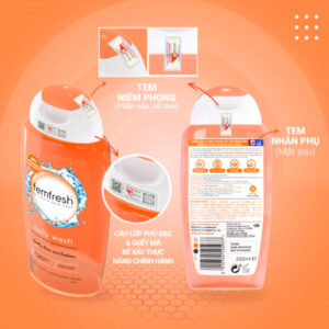 Dung dịch vệ sinh Femfresh Daily Wash cam 250ml - Dịu nhẹ, kháng khuẩn, dưỡng ẩm | eustore.com.vn