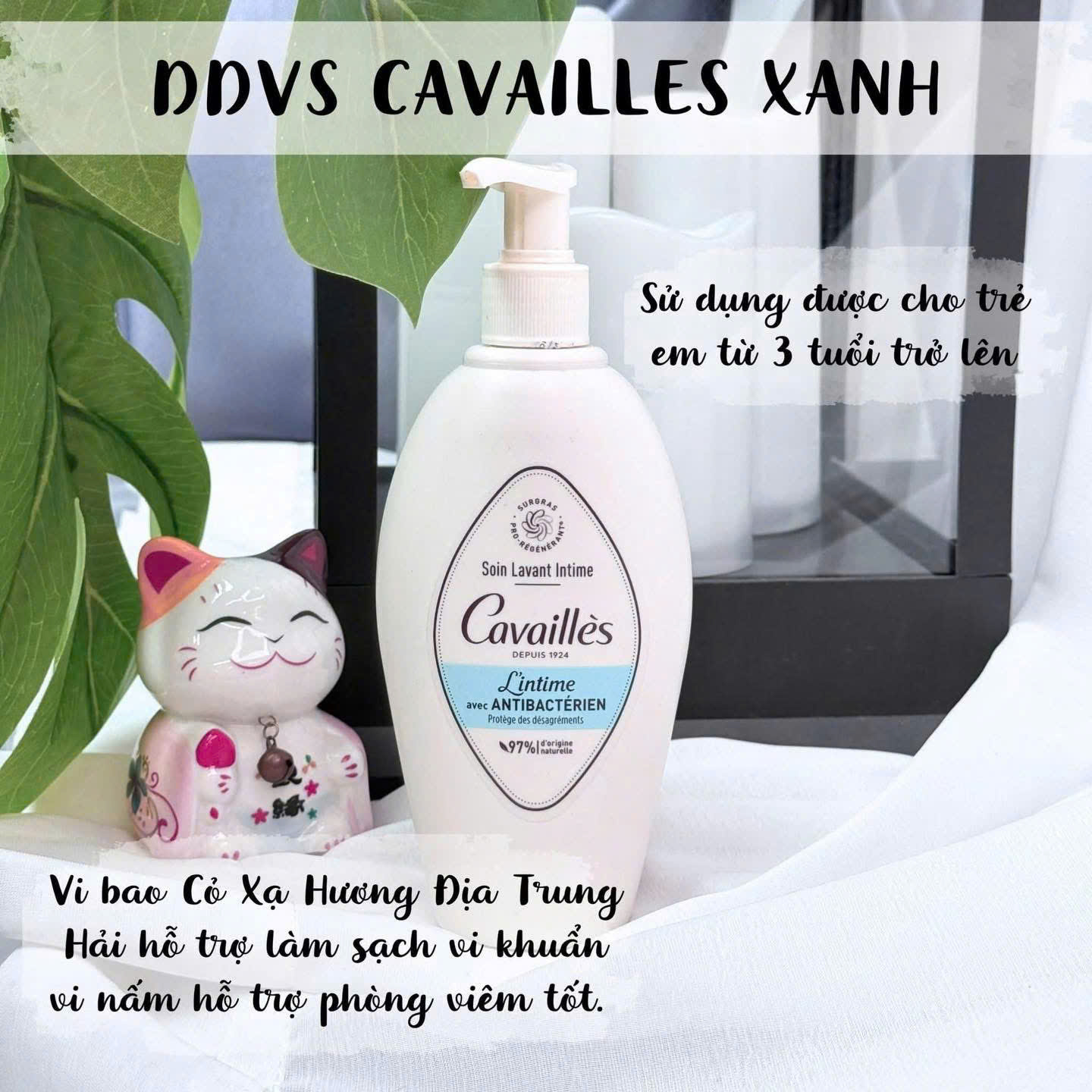 Dung dịch vệ sinh Rogé Cavaillès L’Intime Antibactérien 250ml – Kháng khuẩn, 97% thiên nhiên làm sạch dịu nhẹ | eustore.com.vn