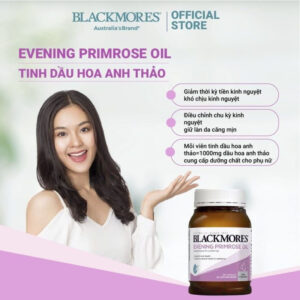 Tinh dầu hoa anh thảo Blackmores Evening Primrose Oil 1000mg Úc - Cân bằng nội tiết, giảm mụn nội tiết và chăm da toàn diện | eustore.com.vn