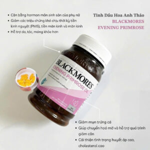 Công dụng của Tinh dầu hoa anh thảo Blackmores Evening Primrose Oil 1000mg Úc - Cân bằng nội tiết, giảm mụn nội tiết và chăm da toàn diện | eustore.com.vn