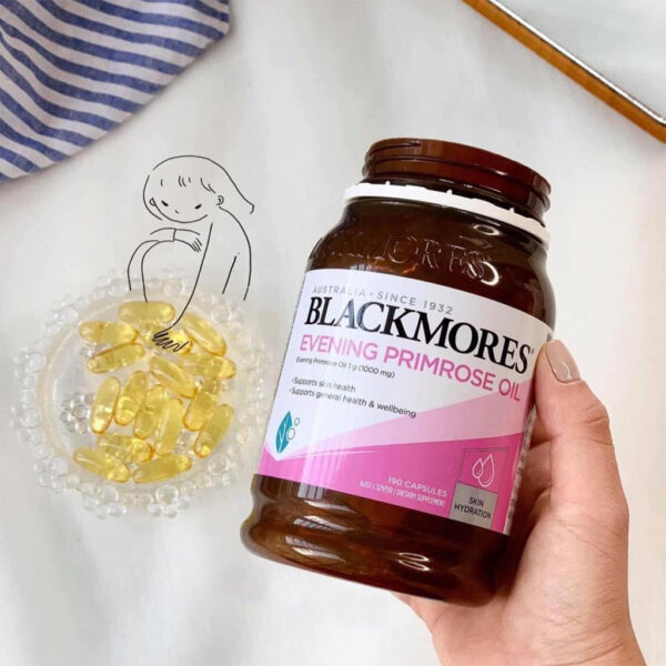 Tinh dầu hoa anh thảo Blackmores Evening Primrose Oil 1000mg Úc - Cân bằng nội tiết, giảm mụn nội tiết và chăm da toàn diện | eustore.com.vn