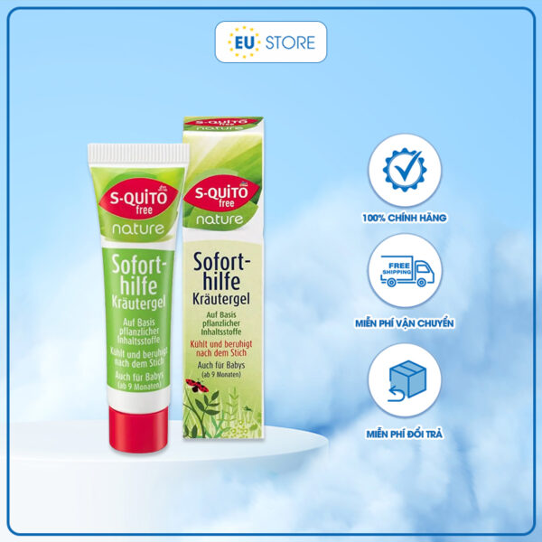 Kem bôi muỗi đốt S-quito Free Nature 15ml - Thảo dược an toàn, làm dịu ngứa & sưng đỏ nhanh chóng | eustore.com.vn