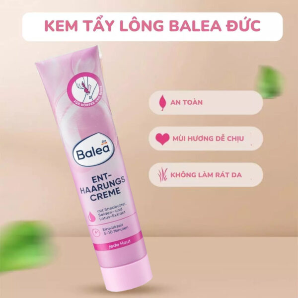 Kem tẩy lông Balea Enthaarungs Creme Đức 125ml - Tẩy lông tay, chân, nách và vùng kín an toàn, hiệu quả | eustore.com.vn