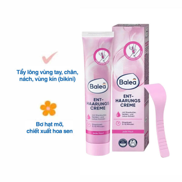 Kem tẩy lông Balea Enthaarungs Creme Đức 125ml - Tẩy lông tay, chân, nách và vùng kín an toàn, hiệu quả | eustore.com.vn