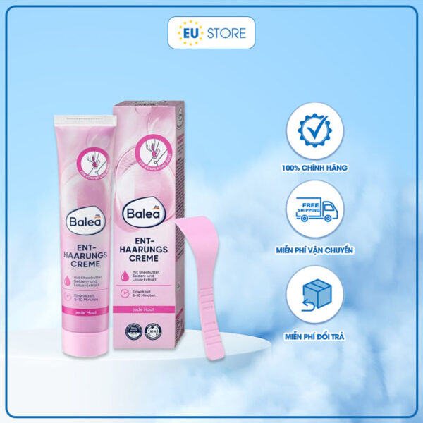 Kem tẩy lông Balea Enthaarungs Creme Đức 125ml - Tẩy lông tay, chân, nách và vùng kín an toàn, hiệu quả | eustore.com.vn