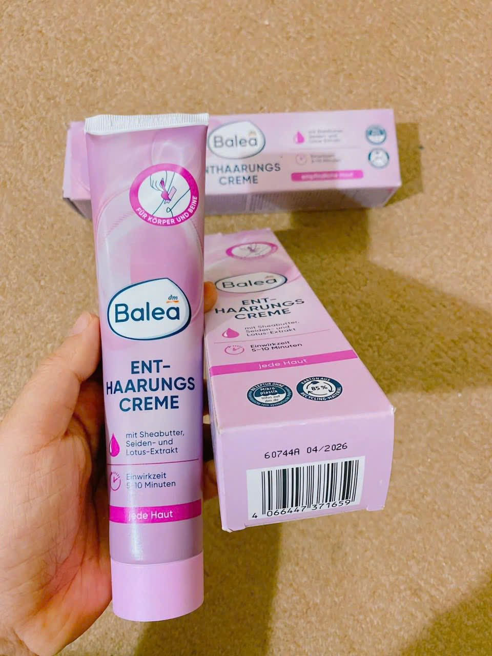 Kem tẩy lông Balea Enthaarungs Creme Đức 125ml - Tẩy lông tay, chân, nách và vùng kín an toàn, hiệu quả | eustore.com.vn