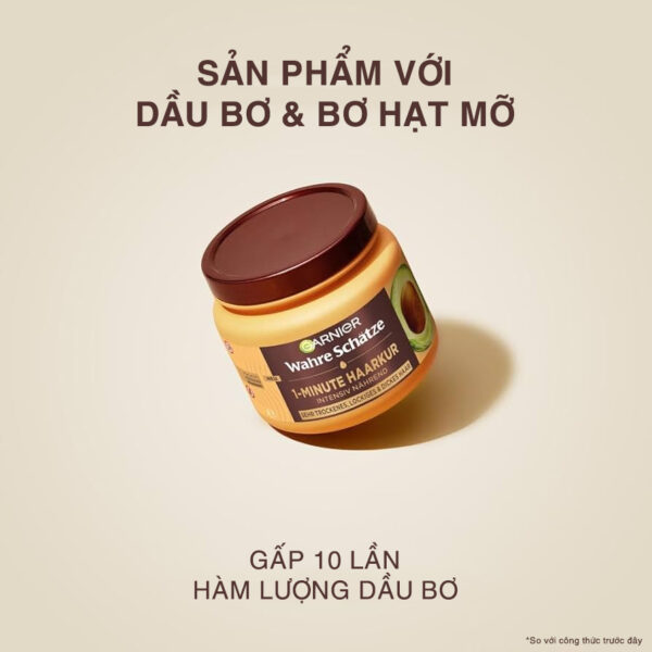 Kem ủ tóc Garnier Wahre Schätze 1 Phút - Cấp ẩm chuyên sâu, chống xơ rối hiệu quả | eustore.com.vn