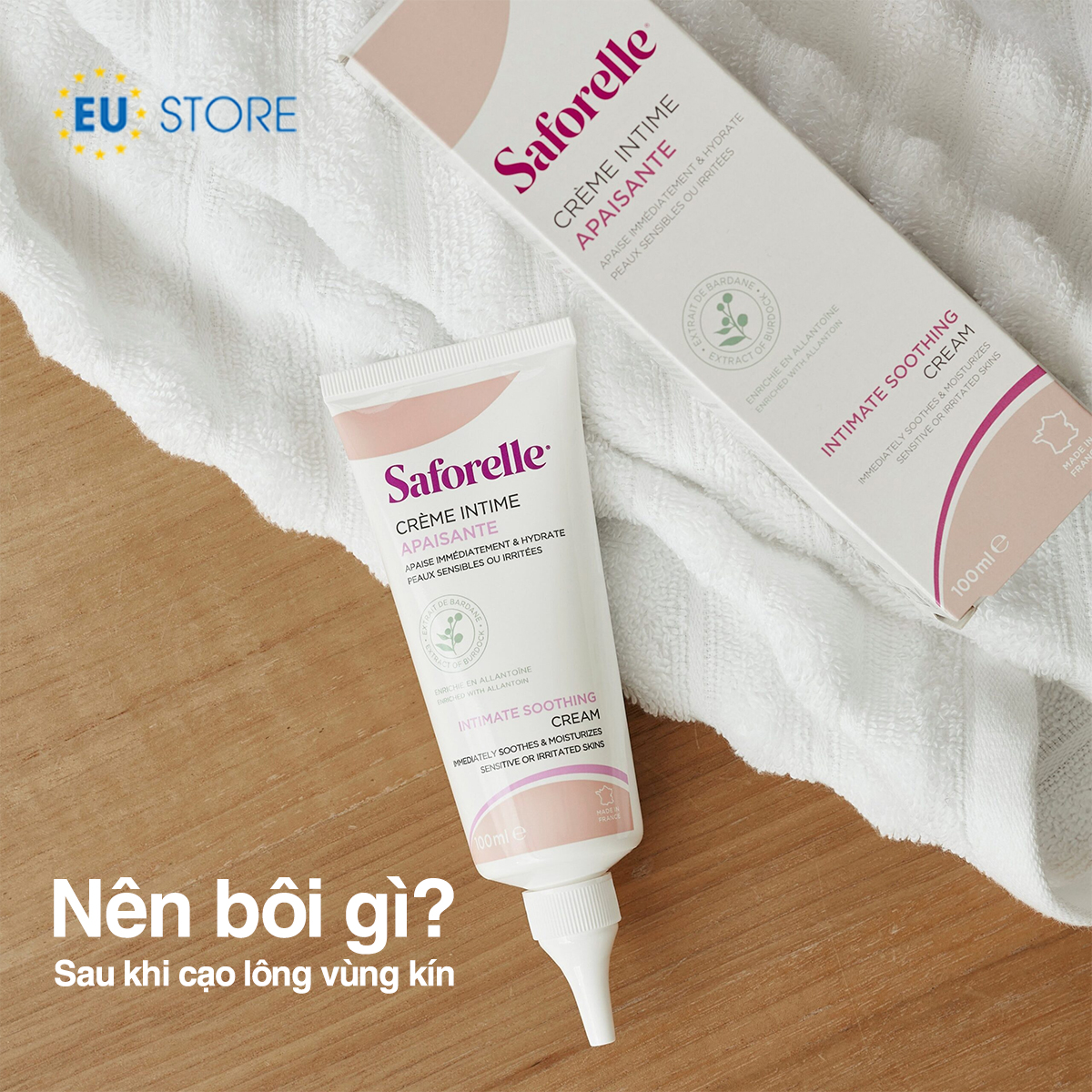 Sau khi cạo lông vùng kín nên bôi gì? Gợi ý kem dưỡng dịu da an toàn | eustore.com.vn