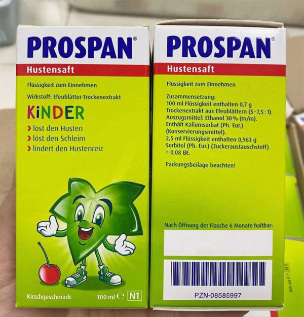 Siro ho prospan Đức chai 100ml dùng cho bé từ sơ sinh | eustore.com.vn