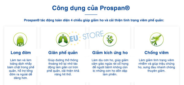 Công dụng chính của Siro ho Prospan Đức | eustore.com.vn