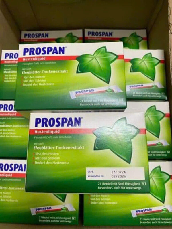Siro ho prospan Đức hộp 21 gói cho bé từ 6 tuổi | eustore.com.vn