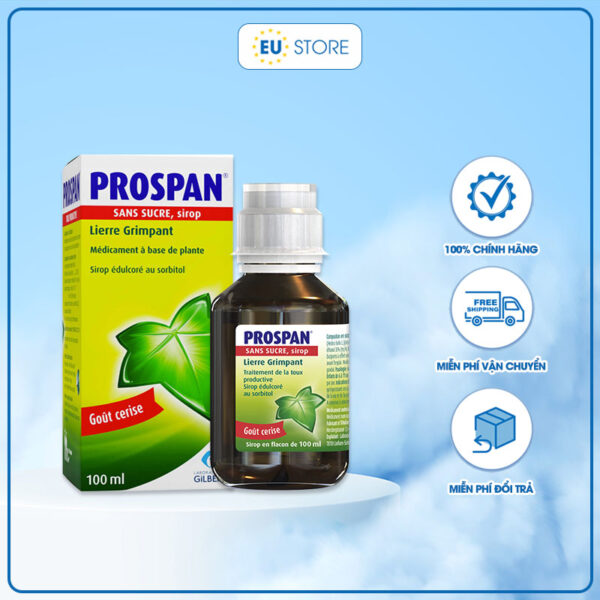 Siro ho Prospan Pháp Sans Sucre 100ml – Giảm ho có đờm cho trẻ từ 2 tuổi | eustore.com.vn