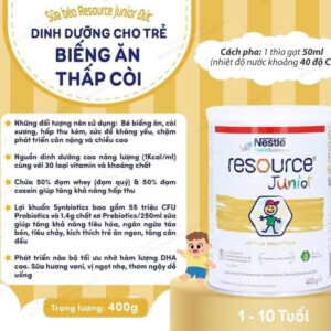 Sữa Resource Junior Đức 400g – Hỗ trợ tăng cân & tiêu hóa tốt cho bé từ 1-10 tuổi | eustore.com.vn