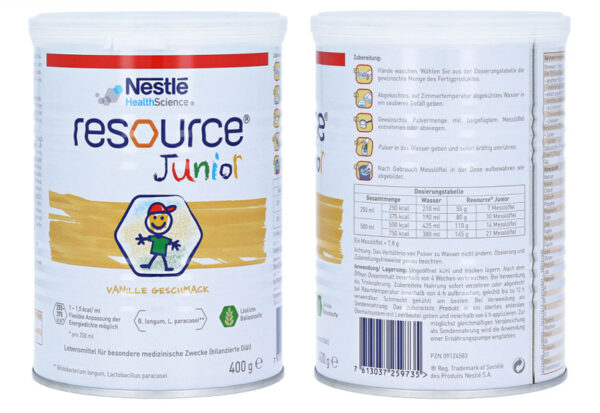 Sữa Resource Junior Đức 400g – Hỗ trợ tăng cân & tiêu hóa tốt cho bé từ 1-10 tuổi | eustore.com.vn