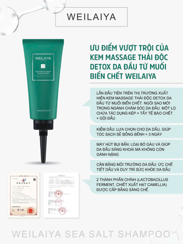 Tẩy Da Chết Đầu WEILAIYA – Làm Sạch Sâu & Phục Hồi Da Đầu Chuẩn Salon | eustore.com.vn
