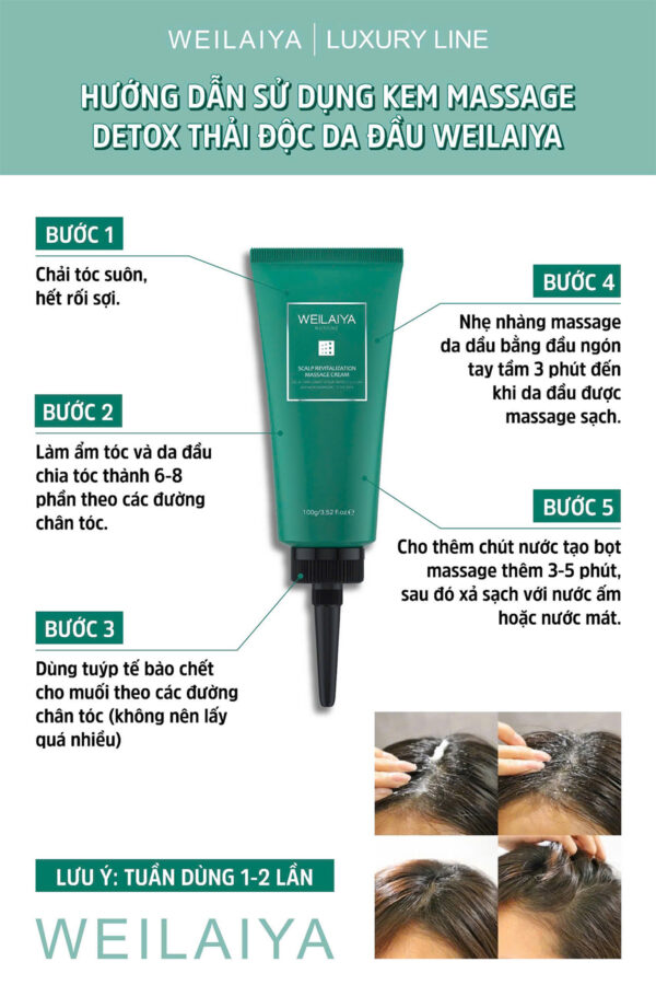 Tẩy Da Chết Đầu WEILAIYA – Làm Sạch Sâu & Phục Hồi Da Đầu Chuẩn Salon | eustore.com.vn