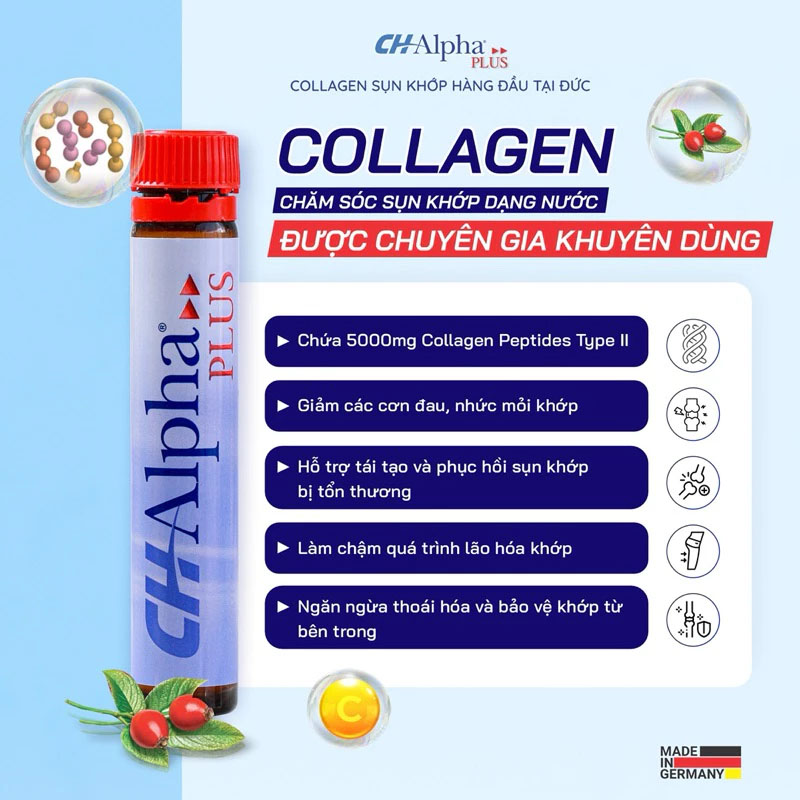 Công dụng của CH-Alpha Plus Collagen Đức – Giảm đau nhức, tái tạo và bảo vệ sụn khớp | eustore.com.vn