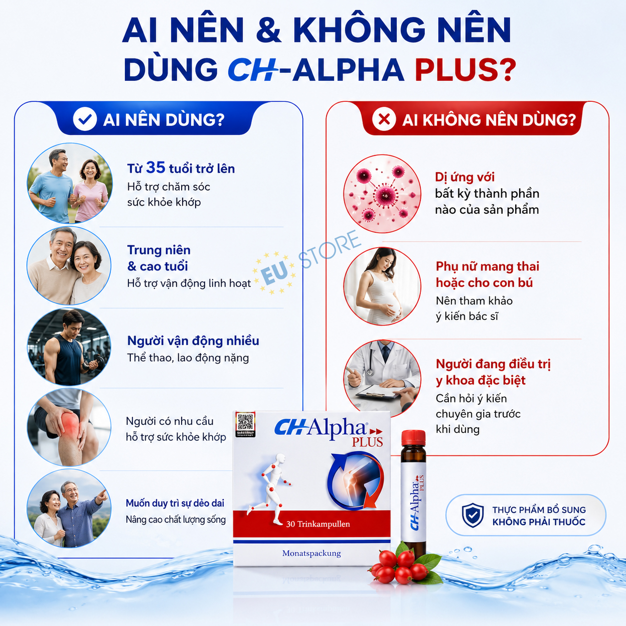 Collagen sụn khớp CH-Alpha Plus Đức 30 ống - Hỗ trợ sức khỏe khớp Collagen sụn khớp CH-Alpha Plus Đức 30 ống - Hỗ trợ sức khỏe khớp
