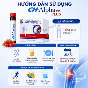 Cách sử dụng Collagen sụn khớp CH-Alpha Plus Đức 30 ống