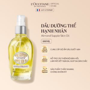 Dầu dưỡng thể hạnh nhân L’Occitane Almond Supple Skin Oil 100ml – Dưỡng ẩm 48h, Giảm rạn da | eustore.com.vn