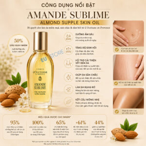 [Mẫu mới] Dầu dưỡng thể hạnh nhân L’Occitane Amande Sublime 100ml