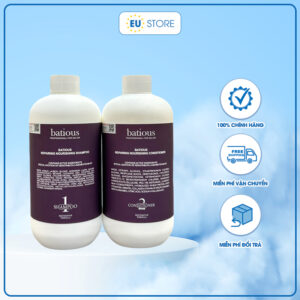 Dầu gội xả Batious tím 500ml & 960ml - Phục hồi tóc hư tổn đa tầng, dưỡng tóc mềm mượt | eustore.com.vn