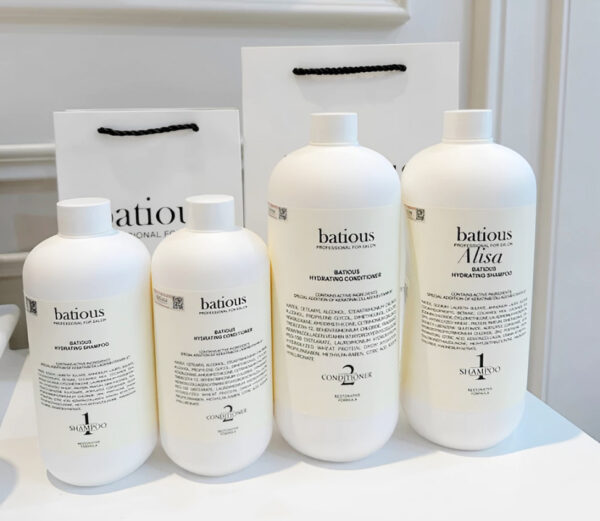 Dầu gội xả Batious trắng 500ml & 960ml - Dưỡng ẩm sâu cho tóc khô xơ, chẻ ngọn | eustore.com.vn