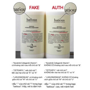 Phân biệt Dầu gội xả Batious trắng 500ml & 960ml thật giả | eustore.com.vn
