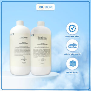 Dầu gội xả Batious trắng 500ml & 960ml - Dưỡng ẩm sâu cho tóc khô xơ, chẻ ngọn | eustore.com.vn