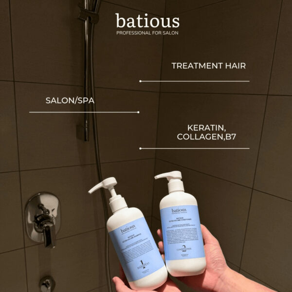 Dầu gội xả Batious xanh 500ml cho tóc dầu - Kiểm soát dầu thừa, tăng phồng cho tóc | eustore.com.vn