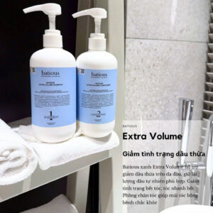 Dầu gội xả Batious xanh 500ml cho tóc dầu - Kiểm soát dầu thừa, tăng phồng cho tóc | eustore.com.vn