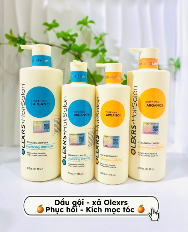 Dầu Gội Xả OLEXRS+HairSalon Collagen Complex – Phục Hồi Chuyên Sâu Cho Tóc Khô, Hư Tổn | eustore.com.vn