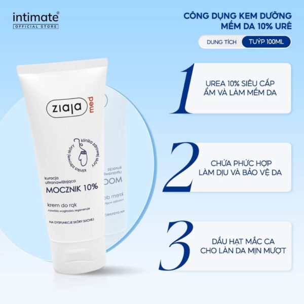 Công dụng của Kem dưỡng da tay Ziaja Med Ure 10% | eustore.com.vn