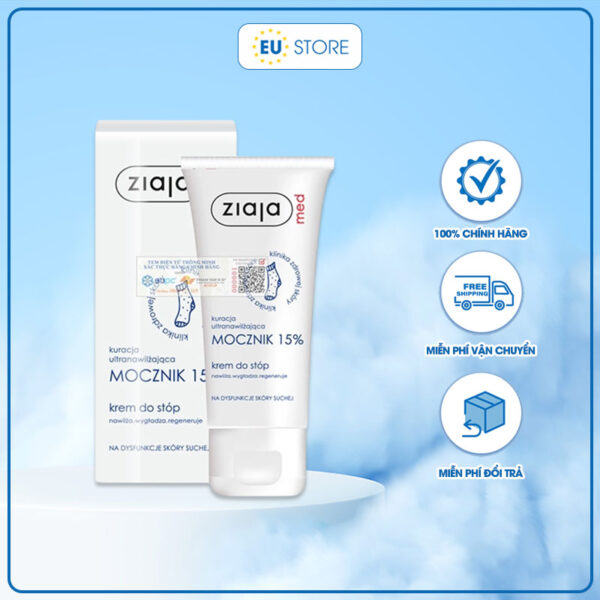 Kem dưỡng da chân Ziaja Med Ure 15% – Làm mềm da chai sần, giảm nứt gót & phục hồi da khô nặng | eustore.com.vn