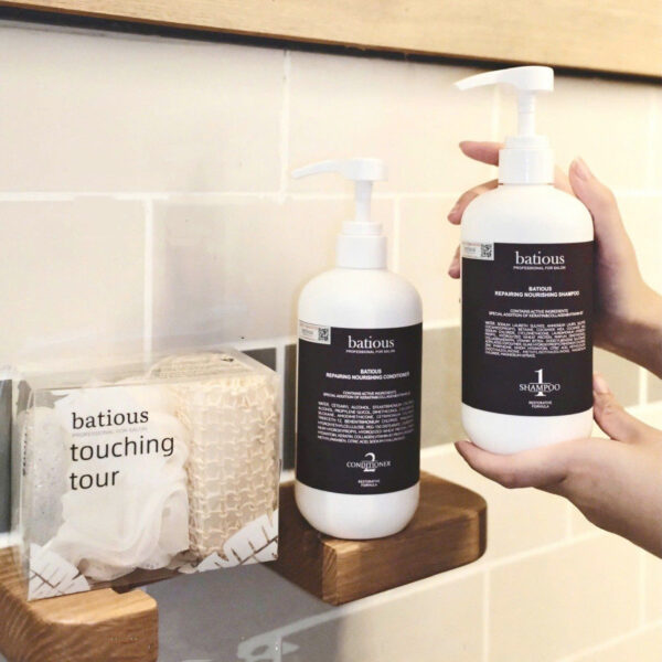 Dầu gội xả Batious tím 500ml - Phục hồi tóc hư tổn đa tầng, dưỡng tóc mềm mượt | eustore.com.vn