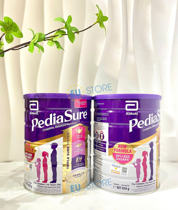 Sữa PediaSure Úc Vanilla 850g cho bé 1-10 tuổi – Dinh dưỡng cân bằng, ít đường cho bé biếng ăn | eustore.com.vn