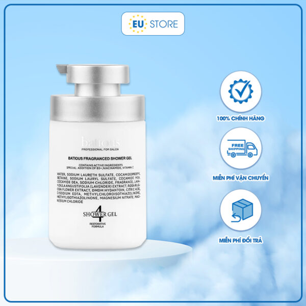 Sữa tắm Batious Fragranced Shower Gel 500ml - Dưỡng trắng da, dưỡng ẩm, ngừa mụn lưng | eustore.com.vn