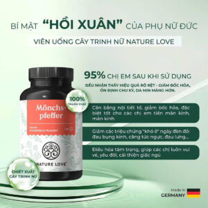 Viên uống nội tiết tố nữ Đức Mönchspfeffer Kapseln Nature Love thảo dược 90 viên | eustore.com.vn