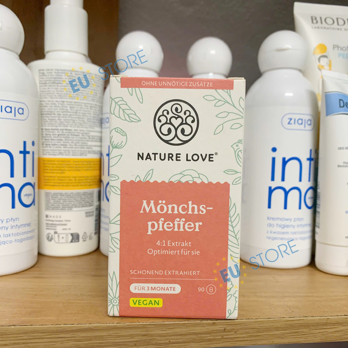 Viên uống nội tiết tố nữ Đức Mönchspfeffer Kapseln Nature Love thảo dược 90 viên | eustore.com.vn