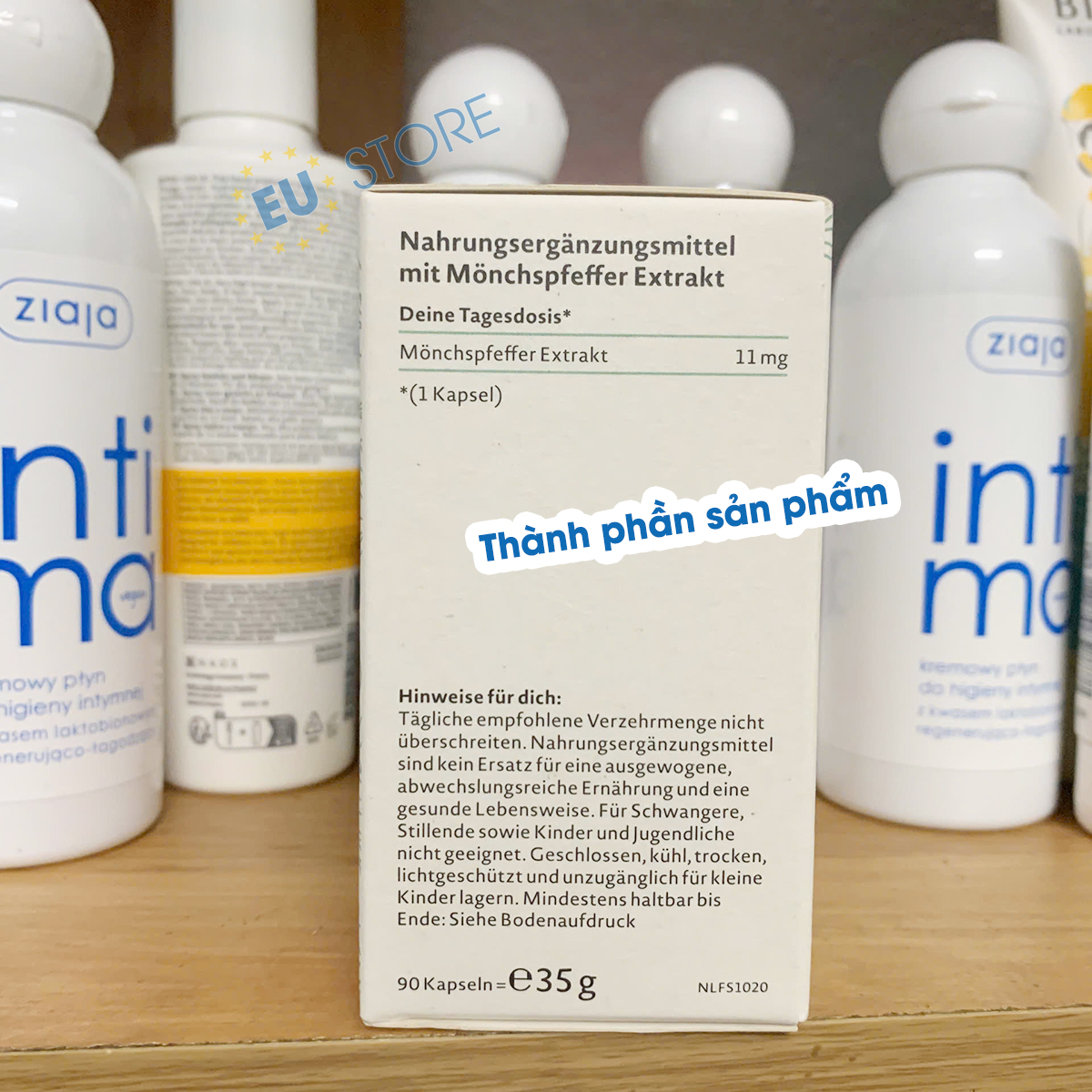 Viên uống nội tiết tố nữ Đức Mönchspfeffer Kapseln Nature Love thảo dược 90 viên | eustore.com.vn