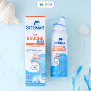 Xịt mũi cá heo Stérimar Bébé màu cam giảm nghẹt mũi – An toàn cho bé sơ sinh | eustore.com.vn
