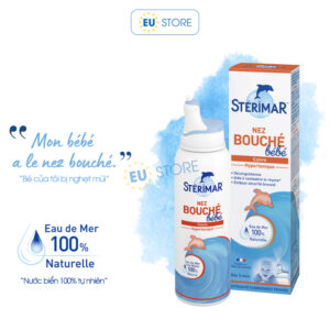 Xịt mũi cá heo Stérimar Bébé màu cam giảm nghẹt mũi – An toàn cho bé sơ sinh | eustore.com.vn
