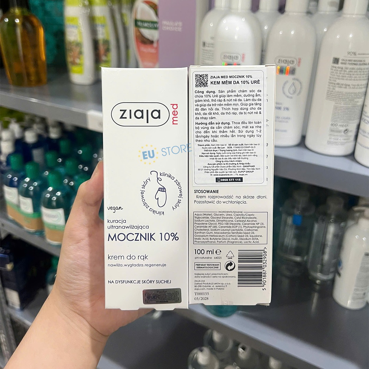 Kem dưỡng da tay Ziaja Med Ure 10% giảm khô nứt, kích ứng & làm mềm da tay